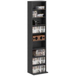 260/640 Cd 120/360 Dvd Storage Tower W/ 9/18 Compartments | Small | Black
