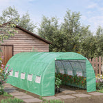 6x3x2m Polytunnel Greenhouse W/ Steel Frame | Green