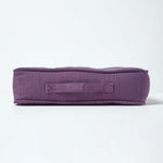 Rajput Ribbed Cotton Floor Cushion | 40cm x 40cm | Purple