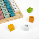 Wooden Number Counting Tray - 100 Piece Maths Game
