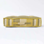 Morocco Striped Cotton Floor Cushion | 40cm x 40cm | Yellow