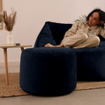 Milano Velvet Bean Bag Pouffe | Midnight Blue