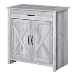Farmhouse Barn Door Sideboard Buffet Cabinet Coffee Bar