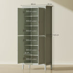 176.5 Cm Tall Freestanding Pantry Storage Cabinet With 4 Doors | Green
