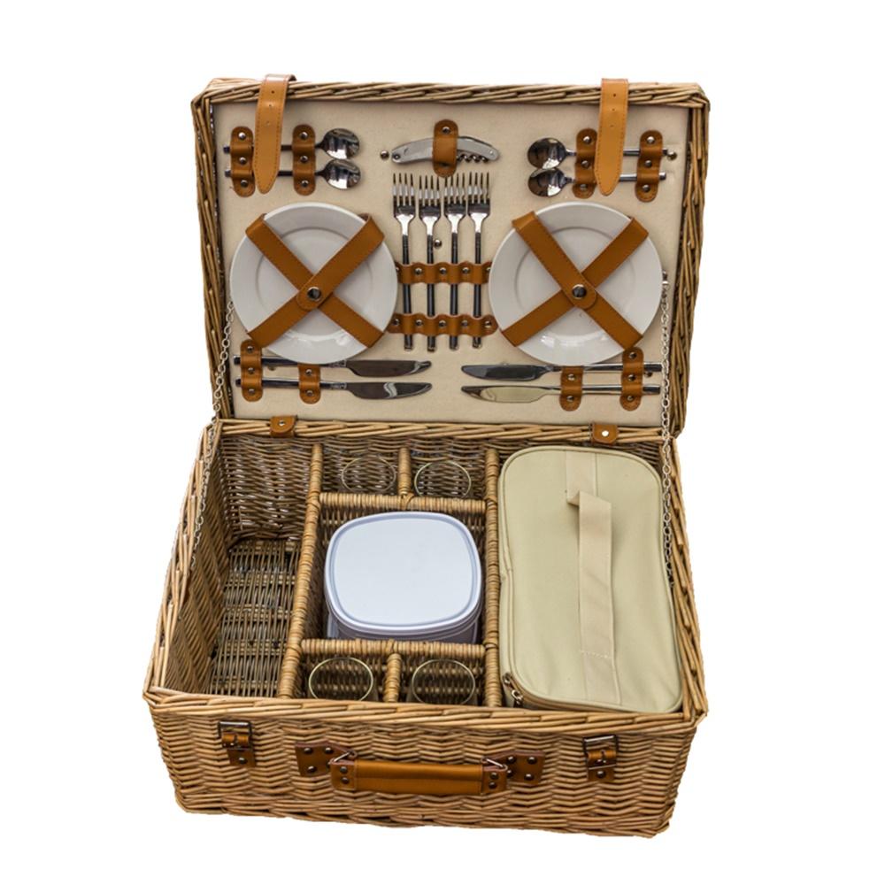 Blenheim Deluxe Fitted Picnic Wicker Basket