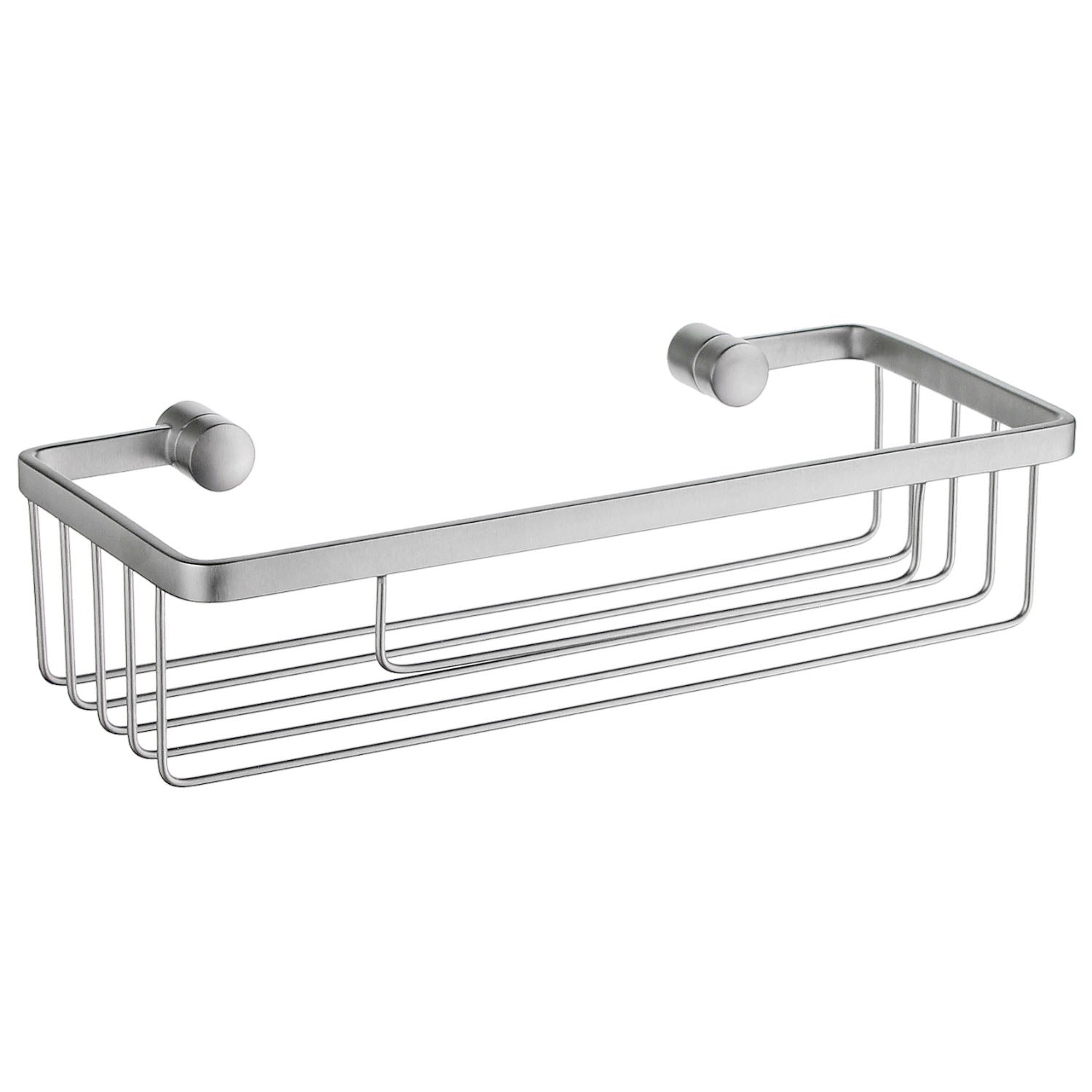 Chrome Shower Basket Wall Mounted Soap Caddy Storage Shelf | Brushed Chrome