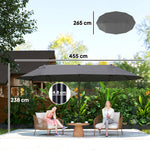 4.6m Double-sided Sun Umbrella W/ Crank