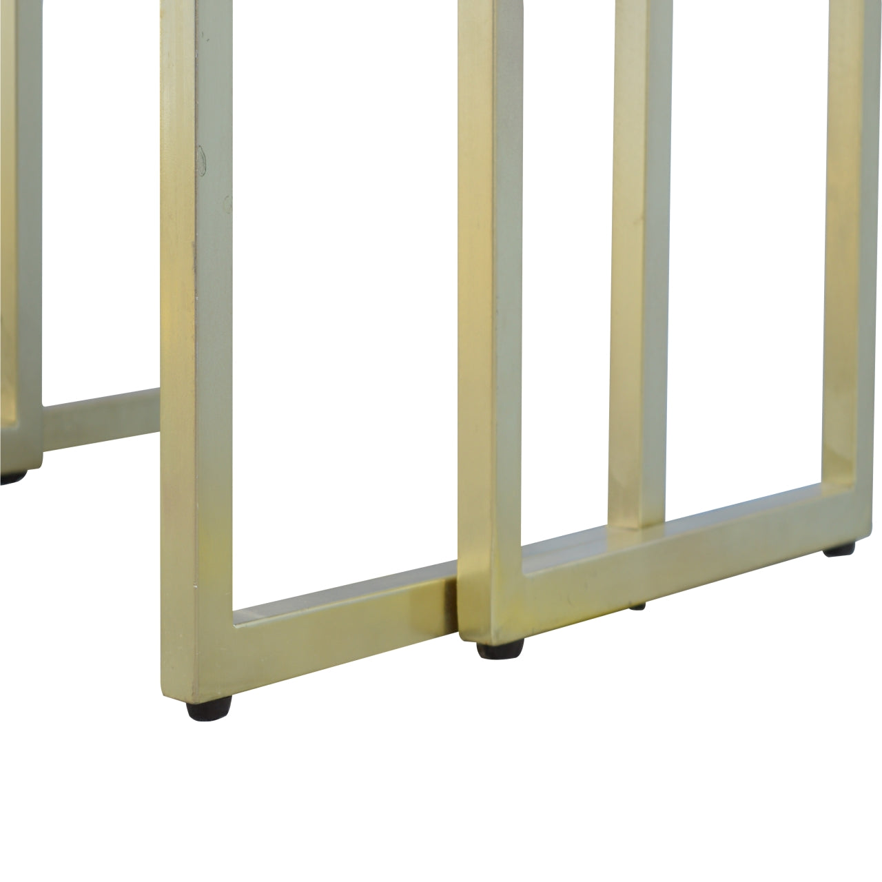 Solid Wood Chunky Gold Table Set Of 3