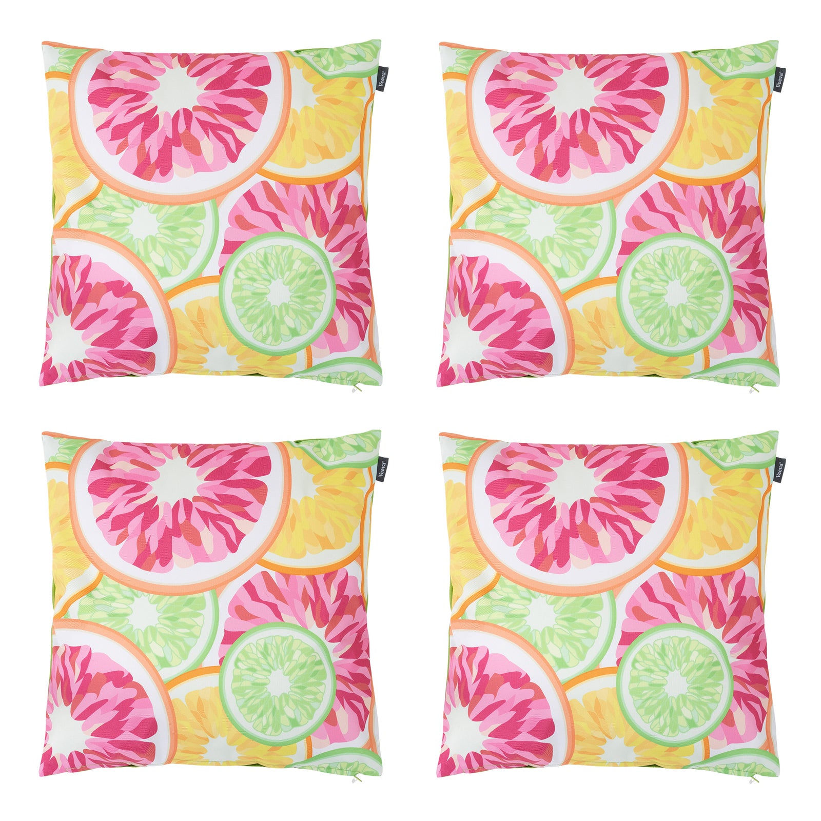 Fruit Print Set Of 4 Outdoor Cushion