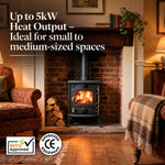 5kw Cast Iron Wood Burning Stove Multi-fuel Fireplace Ja013 Defra Approved