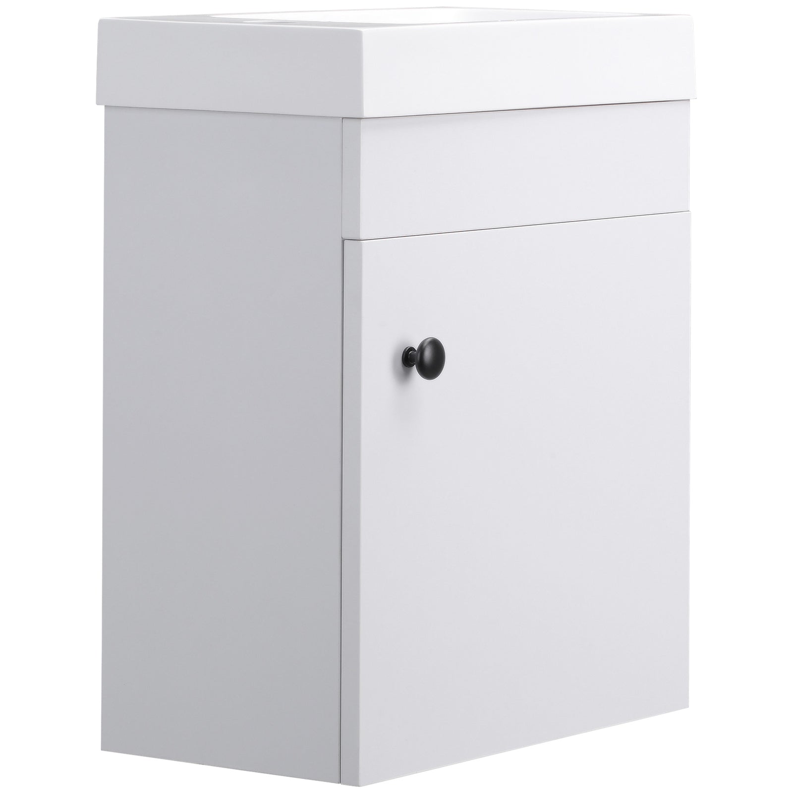 Bathroom Vanity Unit With Basin, Wall Mounted Wash Stand | One Size | White