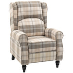 Recliner Chair Wingback Living Room | Khaki