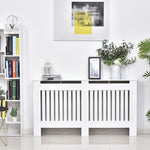 Radiator Cover Painted Slatted Mdf Grill 112/152/172cm | Medium | White