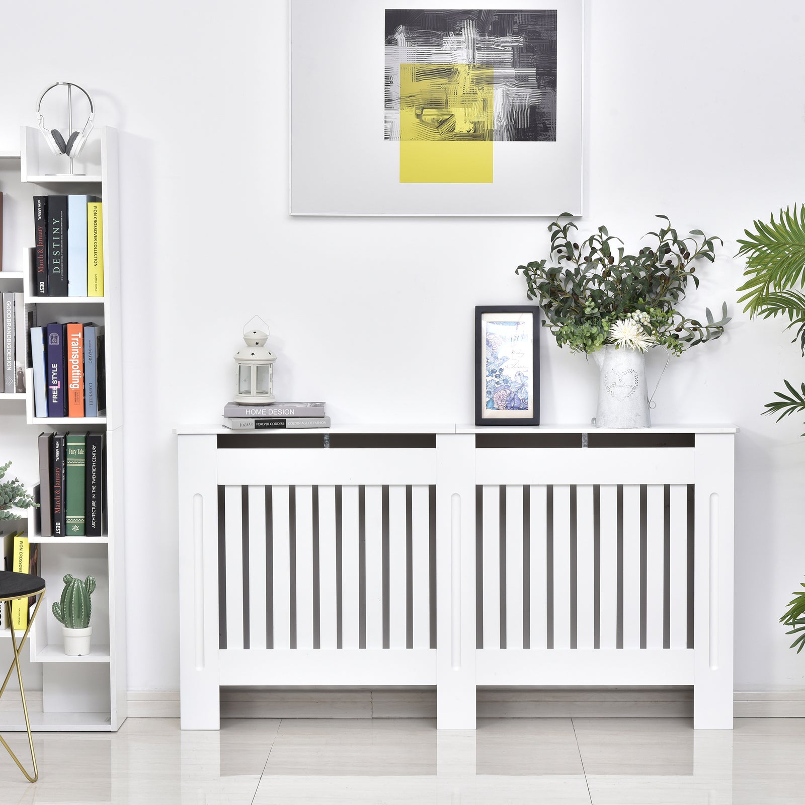 Radiator Cover Painted Slatted Mdf Grill 112/152/172cm | Medium | White