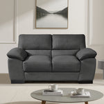 Mellette Soft Fabric 2 Seat Sofa | Charcoal Grey