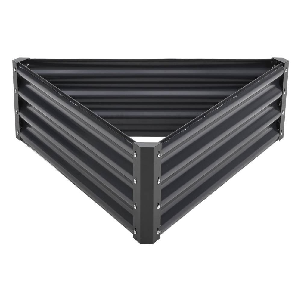 Breeins Triangular Galvanized Steel Raised Garden Bed Planter for Vegetables & Flowers