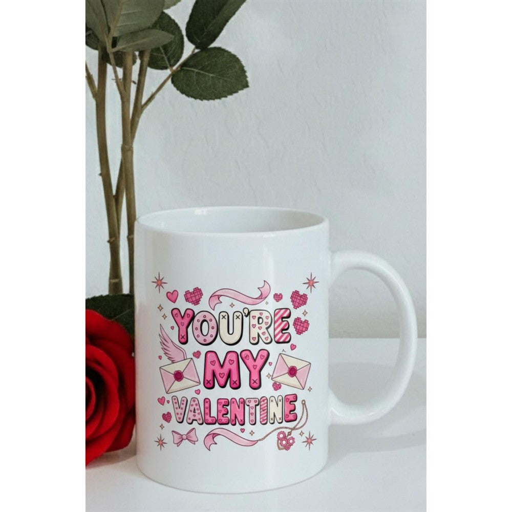 Dyzi You’re My Valentine Printed Ceramic Mug Valentine’s Day Gift