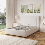 Weston Fabric Ottoman Bed Frame | Double | Beige