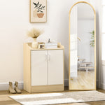 Shoe Cabinet W/ 3 Shelves For 9 Pairs Of Shoes Space Saving