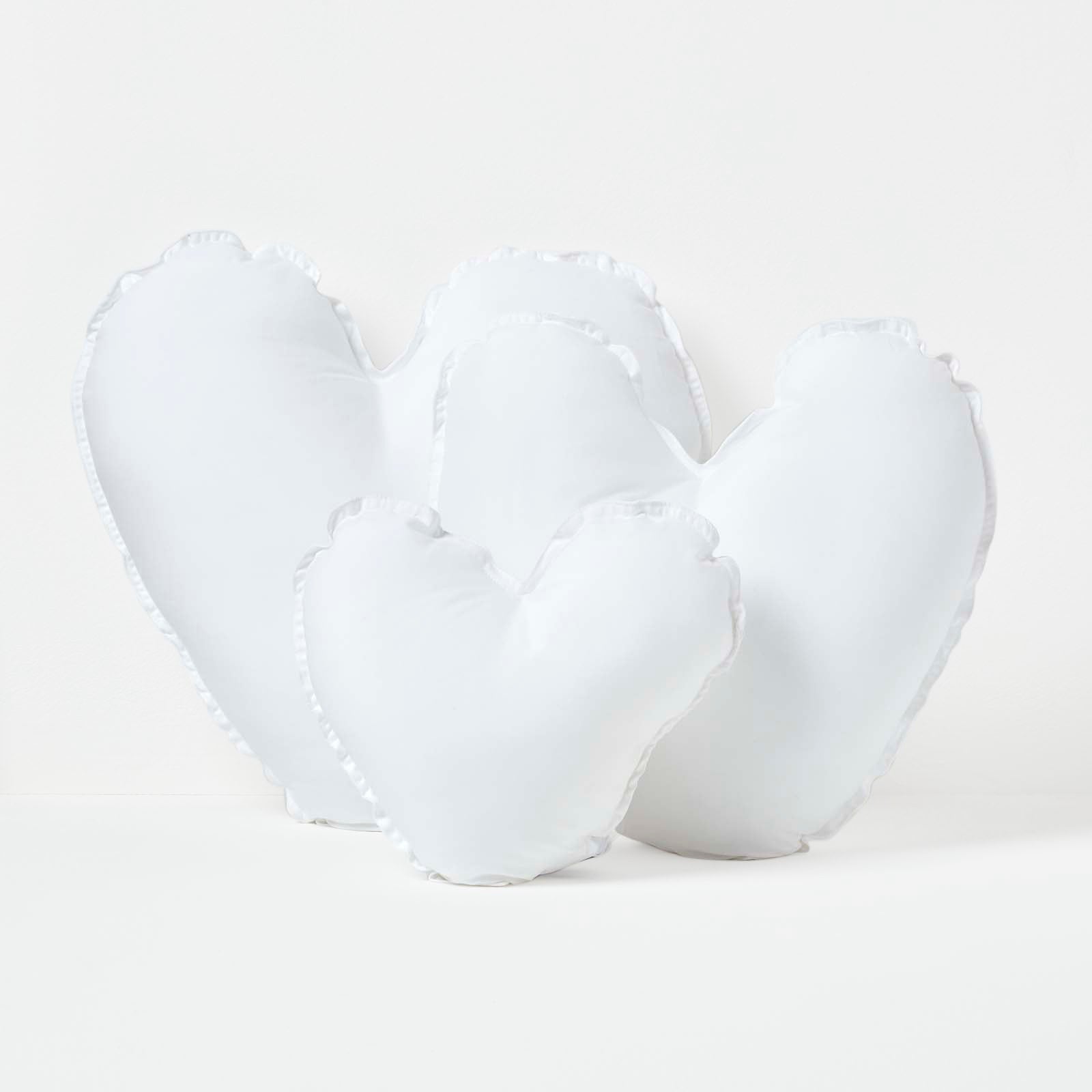 Super Microfibre Heart Shaped Cushion Pad | 45cm x 45cm | White