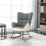 Rocking Chair For Nursery Upholstered Wingback Armchair