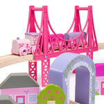 Wooden Fairy Town Train Set - 75 Pieces