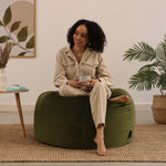 Aurora Velvet Bean Bag | Olive