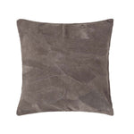 Real Leather Suede Cushion With Feather Filling | 45cm x 45cm | Grey