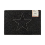 Star Embossed Doormat | Large | Black