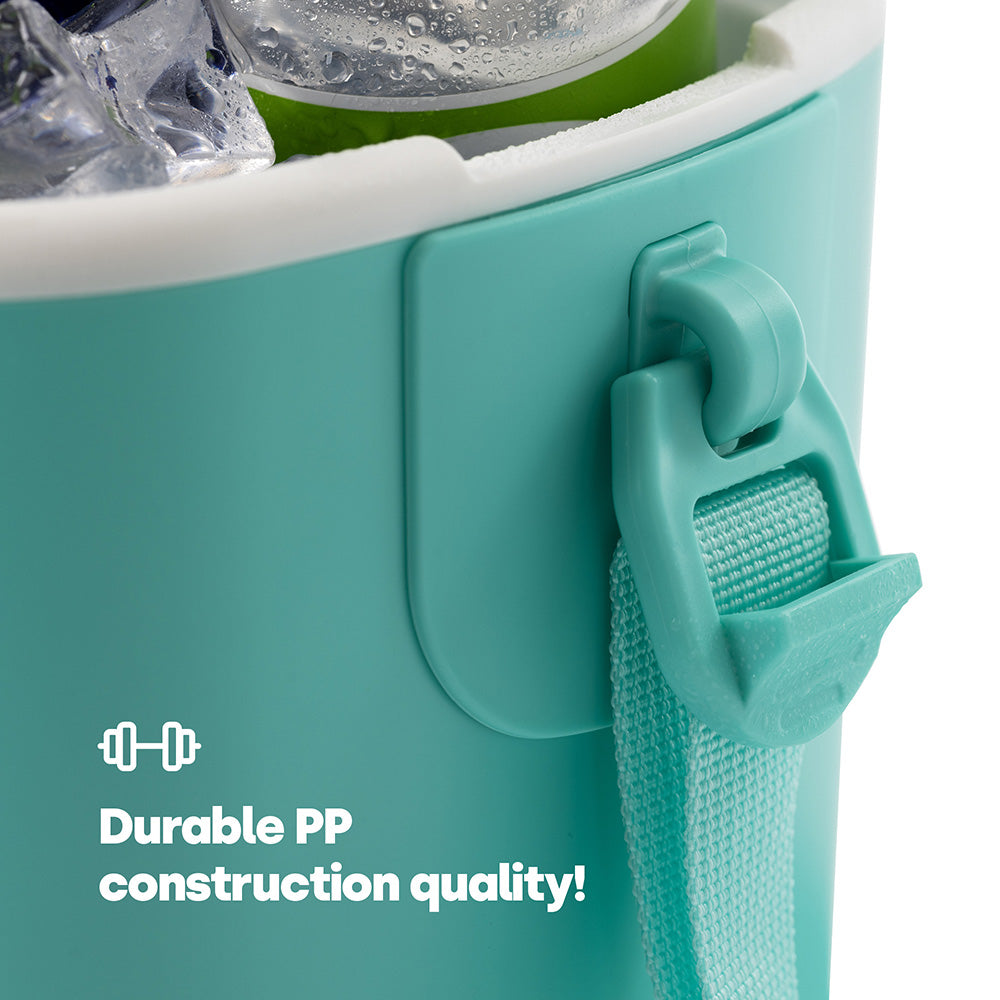 Cool Box 5l Lightweight Portable Foam Insulation Carrying Strap | 5l | Teal Green