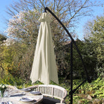 Cantilever Parasol & Square Base | Cream