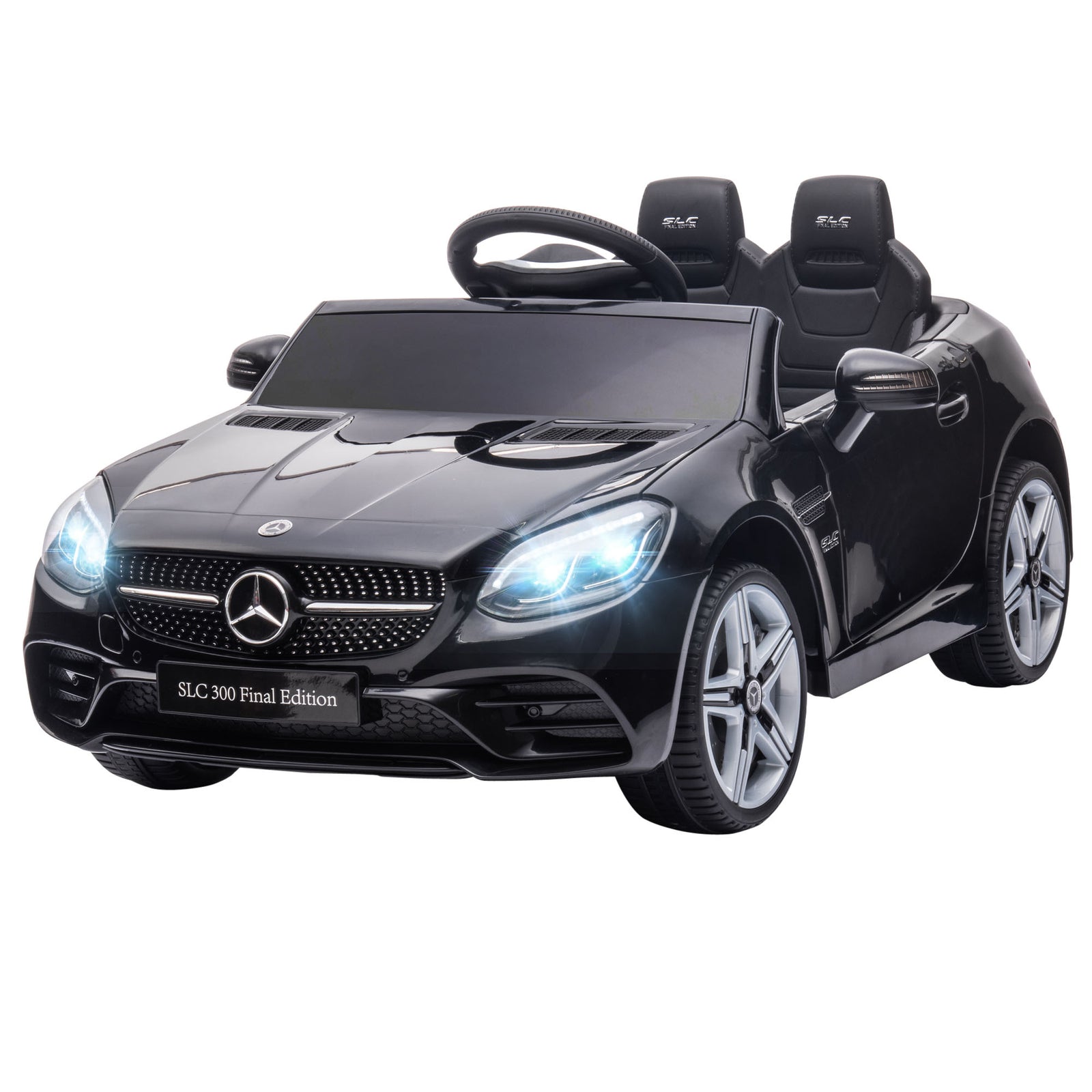 Benz 12v Kids Electric Ride On Car W/ Remote Control Music | Black