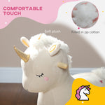 Rocking Horse With Unicorn Design, Sound, For 2-4 Years Old, White