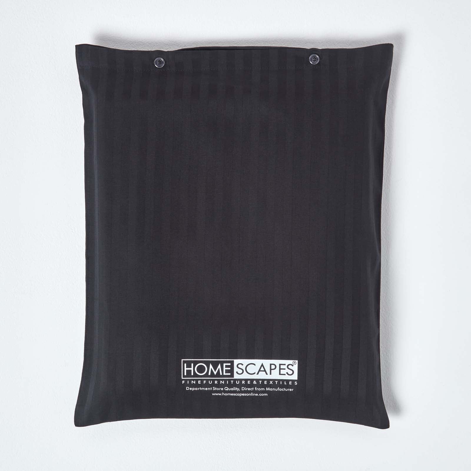 Egyptian Cotton Satin Stripe Flat Sheet 330 Tc | King | Black