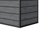 5x3ft Outdoor Plastic Storage Shed With Floor & Window, Lockable, Wood Grain Design