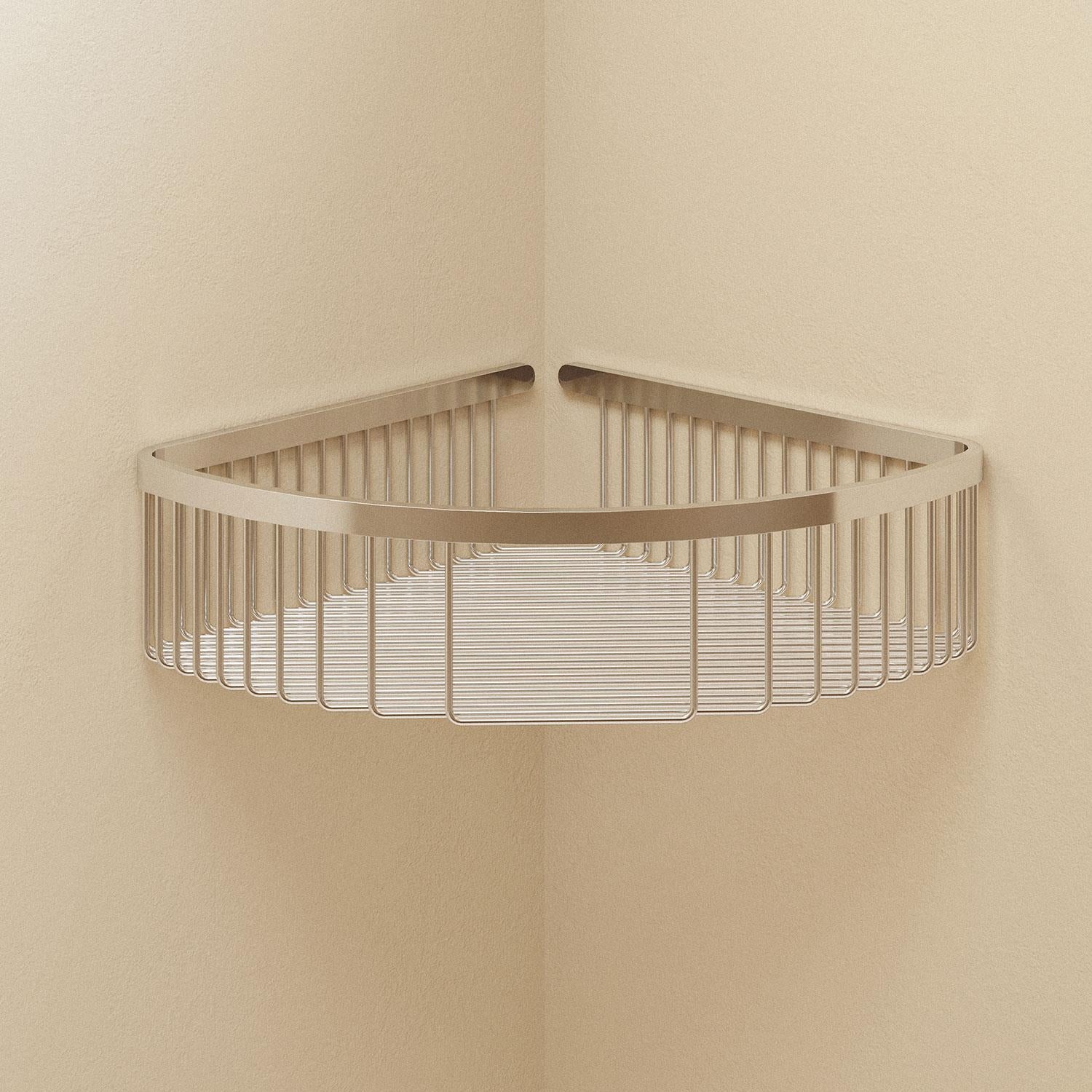 Corner Shower Caddy, 25cm, Chrome, Wall Mounted, Architect Collection