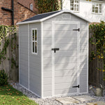 4x6 Ft Outdoor Garden Plastic Storage Shed | Grey