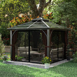 3x3m Hardtop Gazebo With 7mm Double Polycarbonate Roof