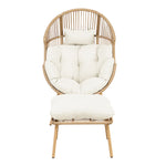 Nestara Standing Egg Chair And Stool | One Size | Cream