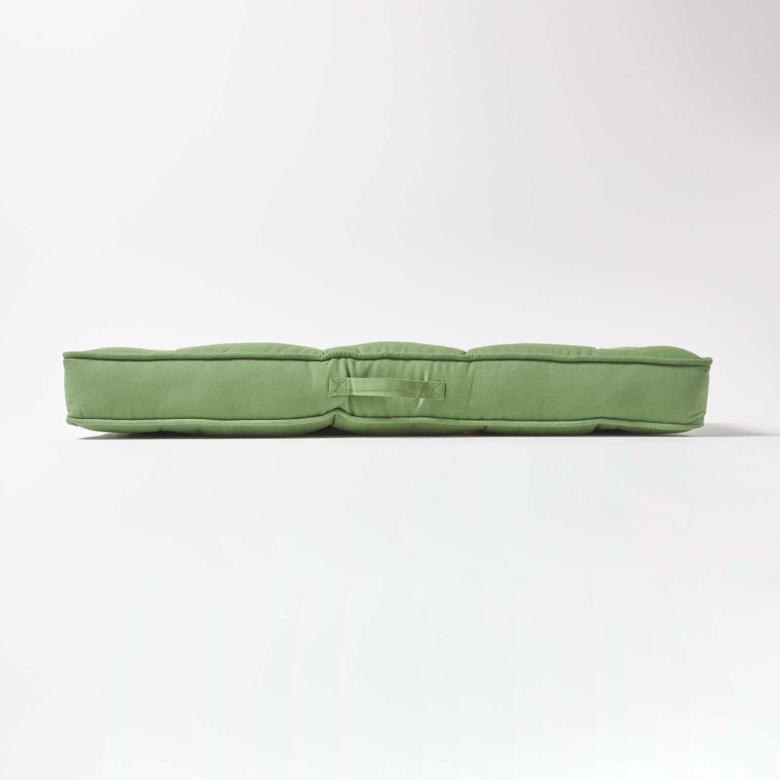 Cotton 2 Seater Booster Cushion | 50cm x 100cm | Forest Green