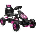 Pedal Kart W/adjustable Seat, Rubber Wheels | Pink