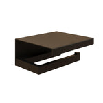 Toilet Roll Holder, Black Matt, Wall-mounted, 13 Cm. Collection The Grid