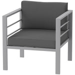 Patio Furniture Aluminium Armchair W/ Cushions