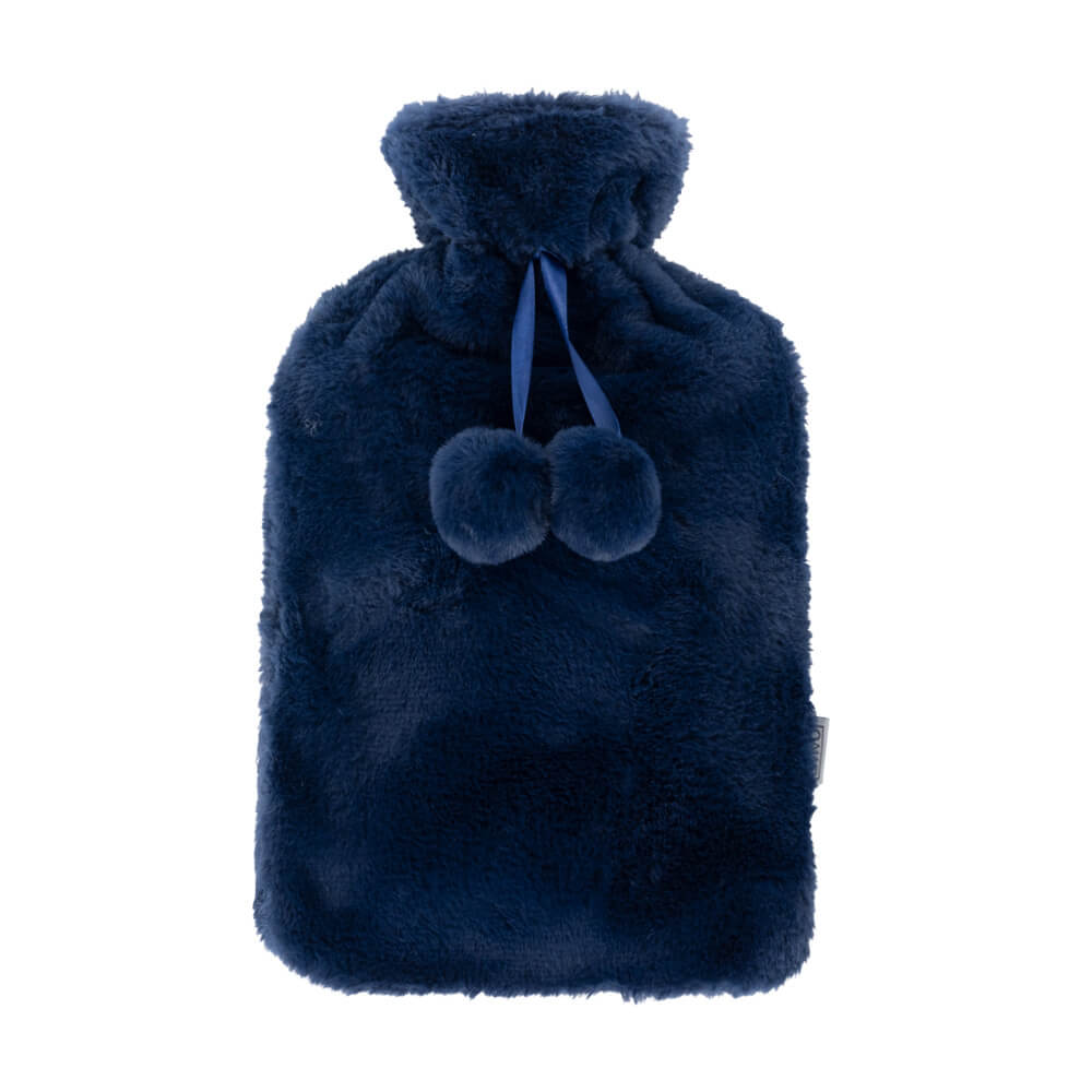 Plush Hot Water Bottle | Navy Blue