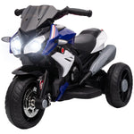Kids Electric Motorcycle With 3 Wheels, Headlight, Music, Horn | Blue