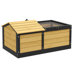 Wooden Tortoise House, Small Pet Reptile With Hide Shelter Den And Run | Yellow