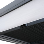 Anthracite Aluminium Pergola With White Blinds | 3m x 3m | Anthracite