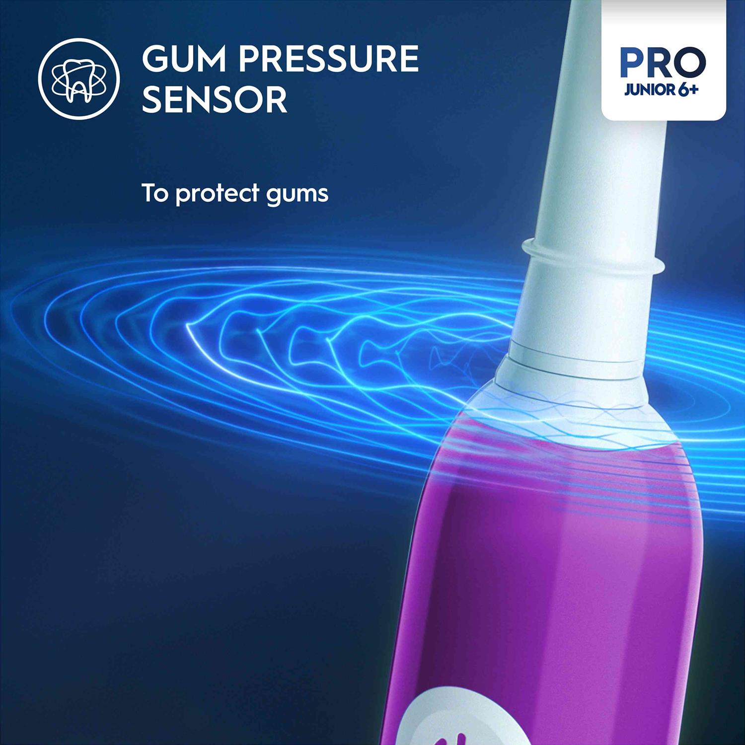 Pro Junior Electric Rechargeable Toothbrush For Kids Aged 6+, Purple