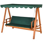 3 Seater Wooden Garden Swing Chair Seat Hammock Lounger