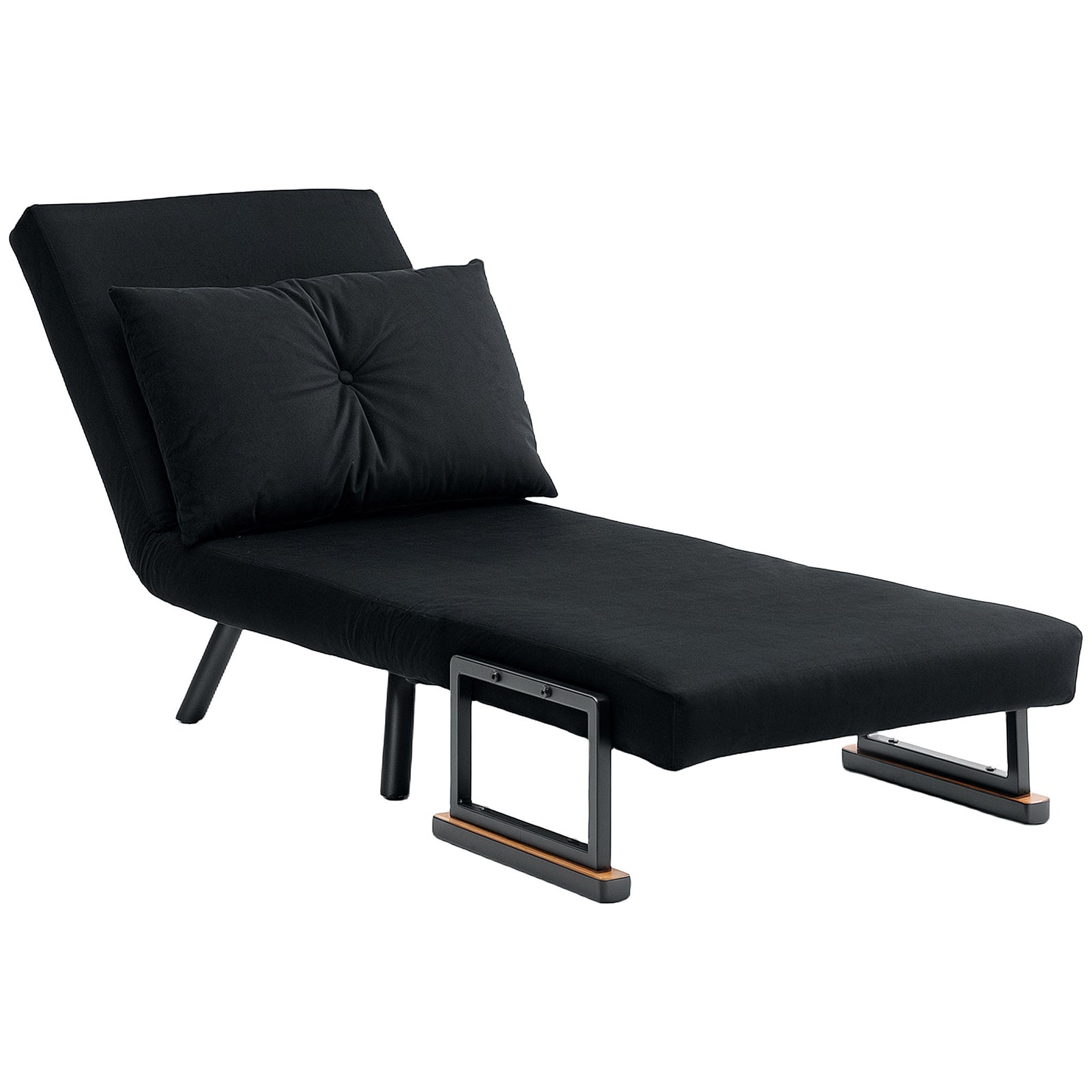 Click Clack Single Chair Bed Settee For Living Room | One Size | Black